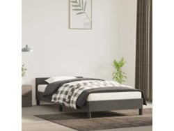 Estructura De Cama Sin Colchón Terciopelo Gris Oscuro 90x200 Cm