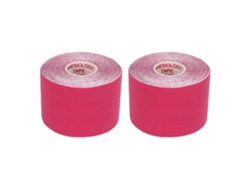 2 Cintas De Kinesiología Atlética De 5 Cm X 5 M, Rosa Y Rojo, Para Entrenamiento Muscular Y Bádminton.