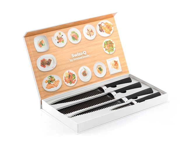 Conjunto 4 Cuchillos de Cocina Namiutsu INNOVAGOODS SWISS Q Black Shark