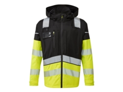Chaqueta 3 En 1 Alta Visibilidad Impermeable | Trabajo Exterior Amarillo/negro / S