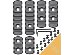 Juego De Rieles Picatinny, 3, 3, 5, 5, 7, 7 Ranuras, Sección De Riel Picatinny Mlock De Aluminio, Accesorio Con 13 Tuercas En T, 13 Tornillos Y Llave Allen.