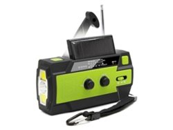 Radio GOKOCO de cuerda con manivela solar, AM/FM, pronóstico del tiempo, portátil.
