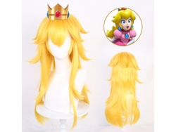 Peluca De Cosplay De La Princesa Peach | Cabello Rubio Largo, Un Look Clásico Para Los Fans De Super Mario.