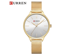 Reloj De Cuarzo Ultrafino E Impermeable Para Mujer Con Correa De Malla (oro Blanco).