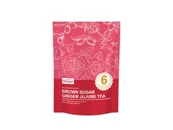 Té de azúcar moreno con jengibre y rosa