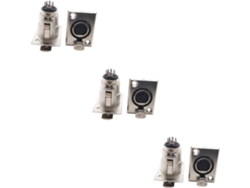 Conector Hembra Xlr De 6 Piezas Para Adaptador De Audio De Micrófono