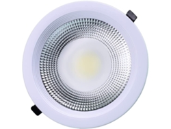 Lámpara de Techo JANDEI LED Downlight COB Redondo Empotrado Blanco (10W - Luz Fría - 6000K)