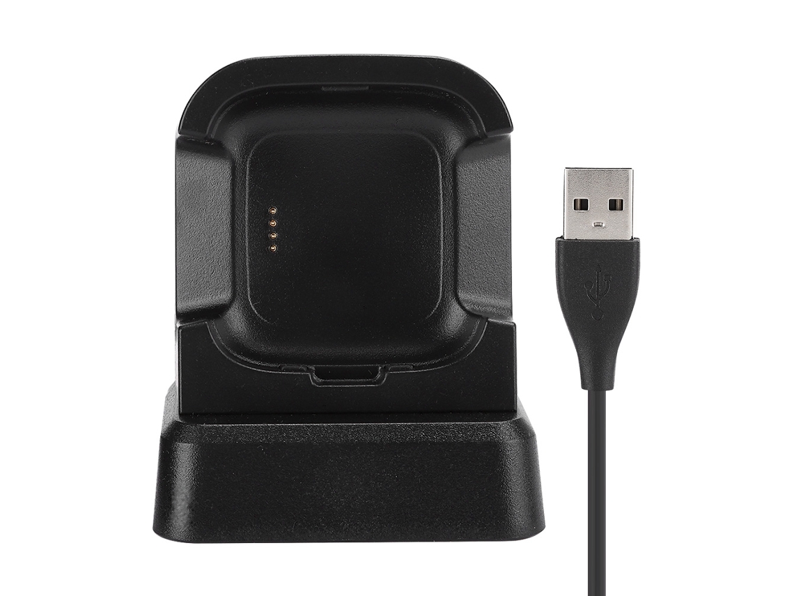 Carregador De Estação De Doca Para Relógio Inteligente Fitbit Versa2 Com Cabo Usb E Suporte De Mesa