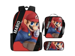Mochila escolar de tres piezas Mario43*