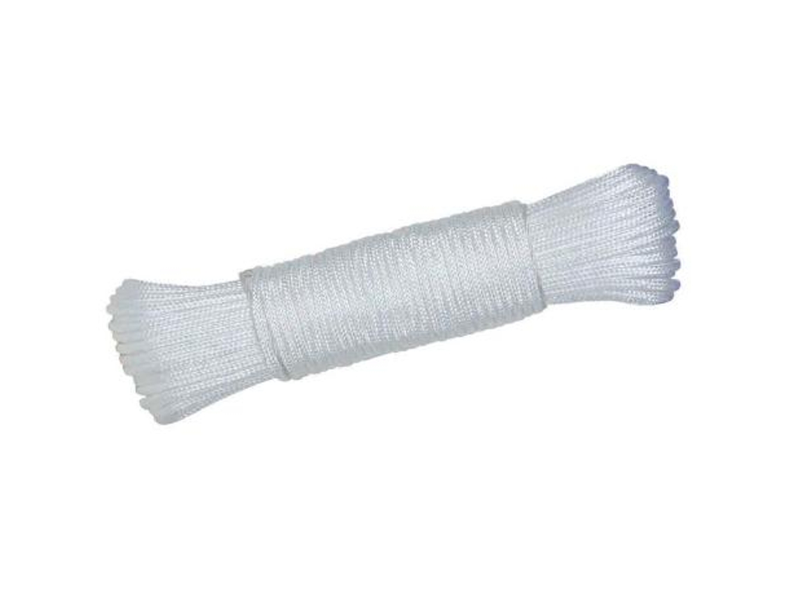 Cuerda riel trenzada r/81 blanco rollo 25m