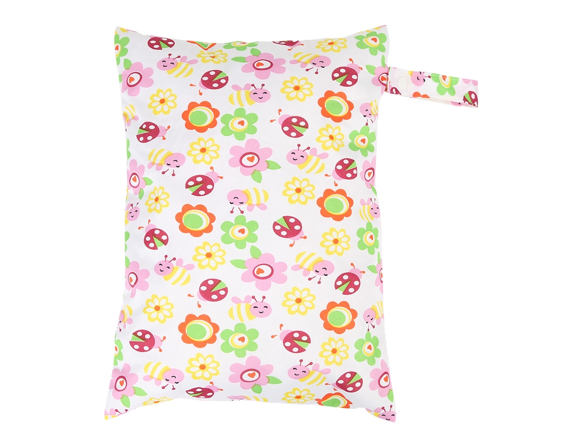 Bolso Cambiador Para Bebé Impermeable, Portátil Y Resistente Con Cremallera, Diseño Floral Y Gran Capacidad.