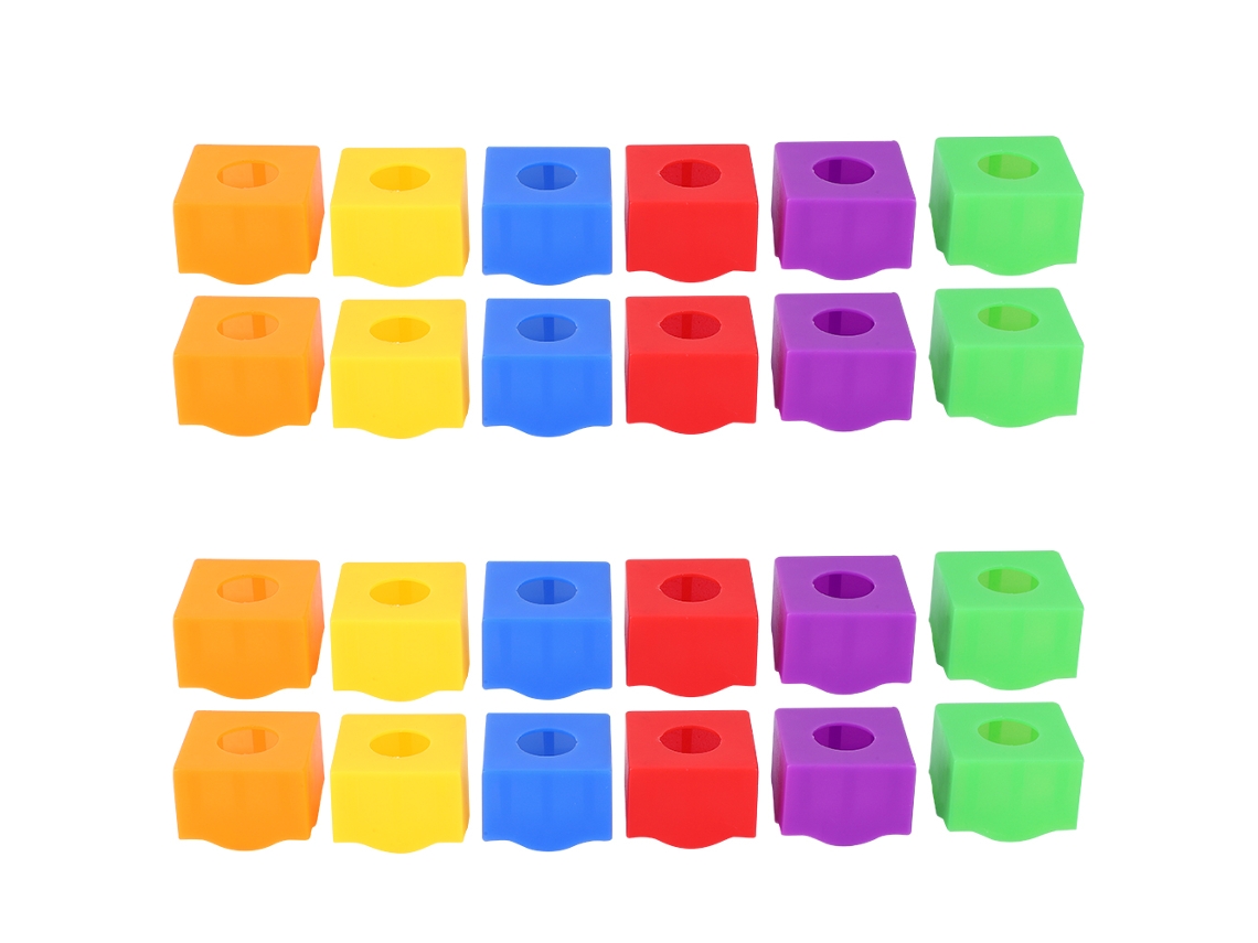 Estuche Portátil De Plástico Multicolor Para Tiza De Billar (24 Piezas)