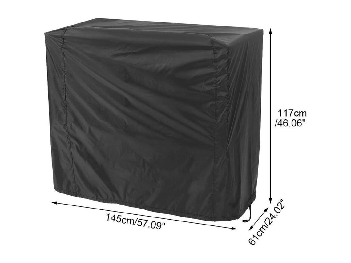 2026-protector De Barbacoa Negro Impermeable Anti-uv Resistente Al Polvo Material Duradero Talla 145x61x117cm