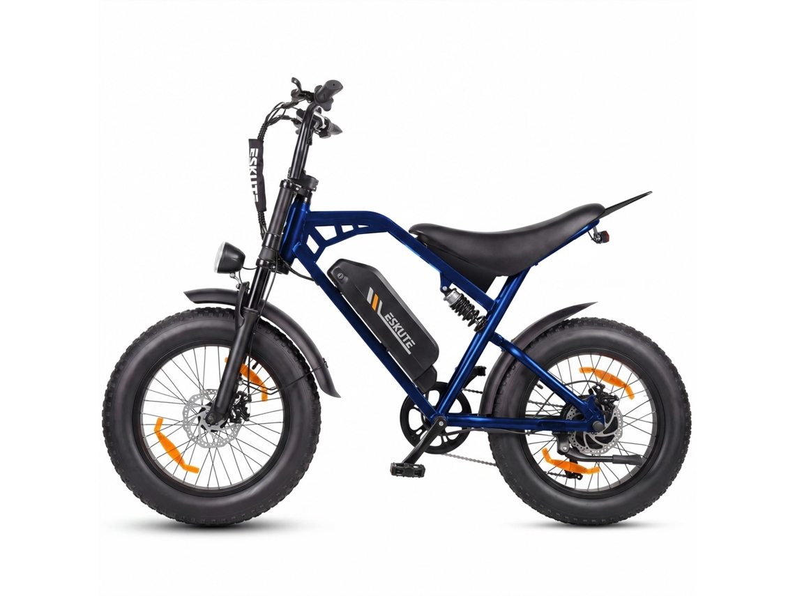 Motocicleta eléctrica - ESKUTE V202 - 250w 48v 20.8ah 20x4 Frenos de disco mecánicos Azul