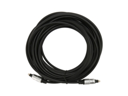 Cabo De Som Óptico Digital Fibra Com Conector Dourado E Carcaça De Alumínio 5m