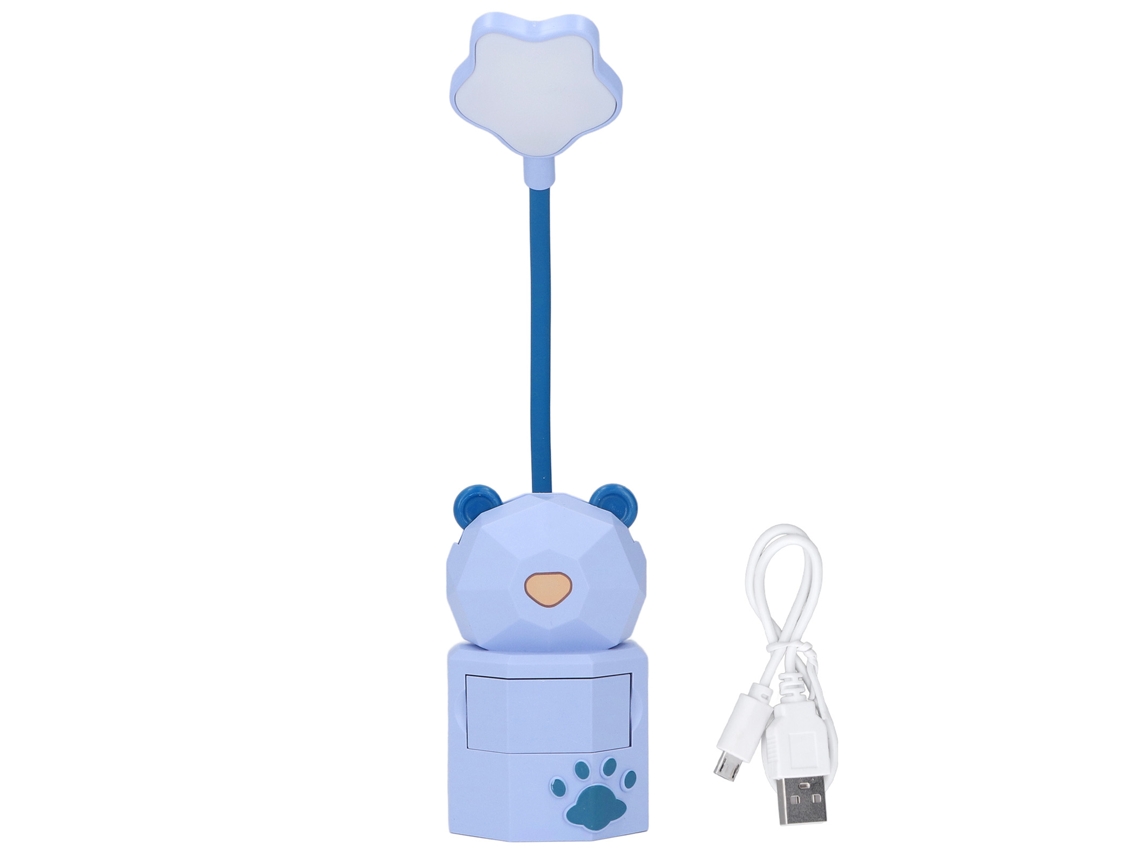 Lámpara de escritorio LED USB de dibujos animados para leer con protección ocular, luz nocturna para dormitorio y dormitorio.