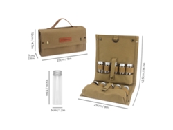 Bolsa Portátil Para Especias Con 10 Frascos De Pet, Organizador Para Camping, Barbacoa Y Picnic.