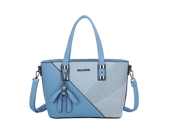 Bolso de mano para mujer con lazo y estampado geométrico azul Gallantry