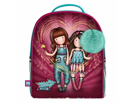 Mochila de La Escuela Gorjuss Fireworks Mini Grená 20 x 22 x 10 cm