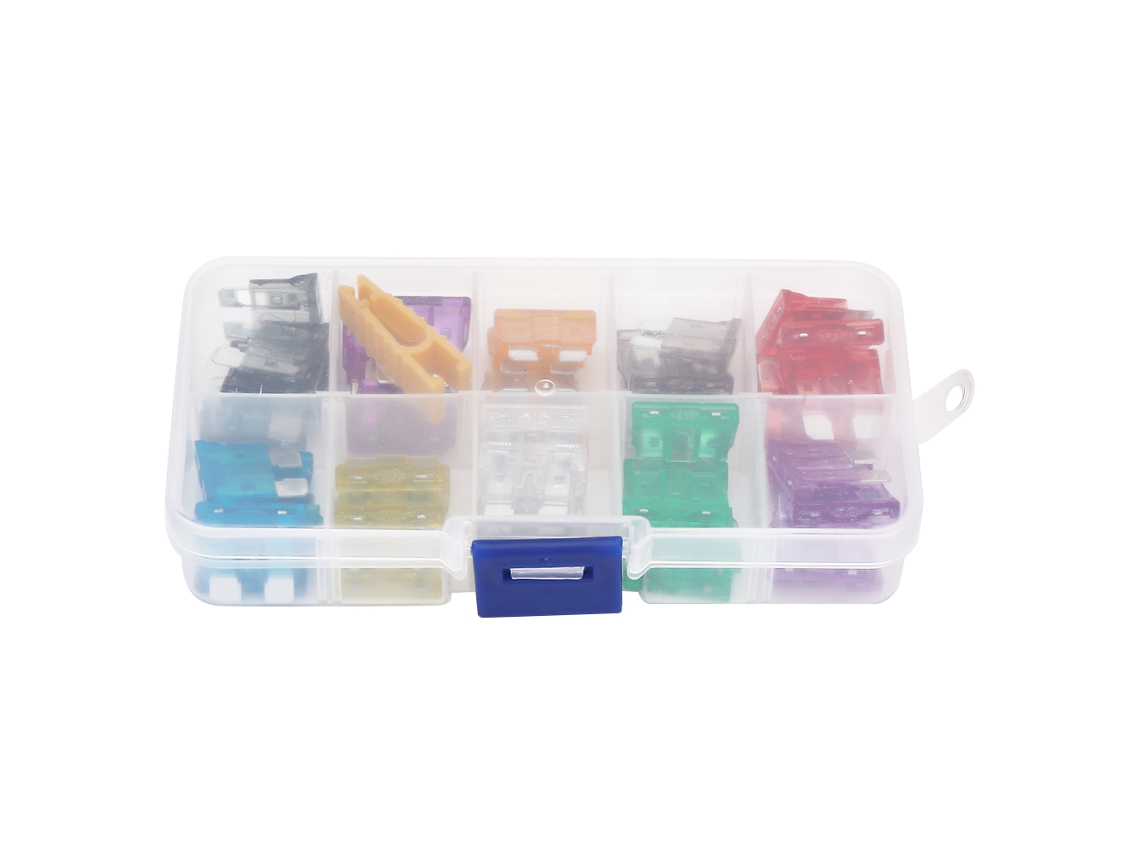 Kit de fusibles de lámina de cobre galvanizado mini para automóviles, tipo insertable (2-35A, 51 unidades)