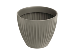 Jarrón redondo rotomoldeado Well Home Latia Ø30x25 Mocca