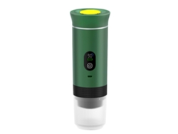 Cafetera Portátil 3 En 1, Calentamiento Eléctrico Con Pantalla Digital Compatible Con Cápsulas Y Café En Polvo, Verde GERTIZ