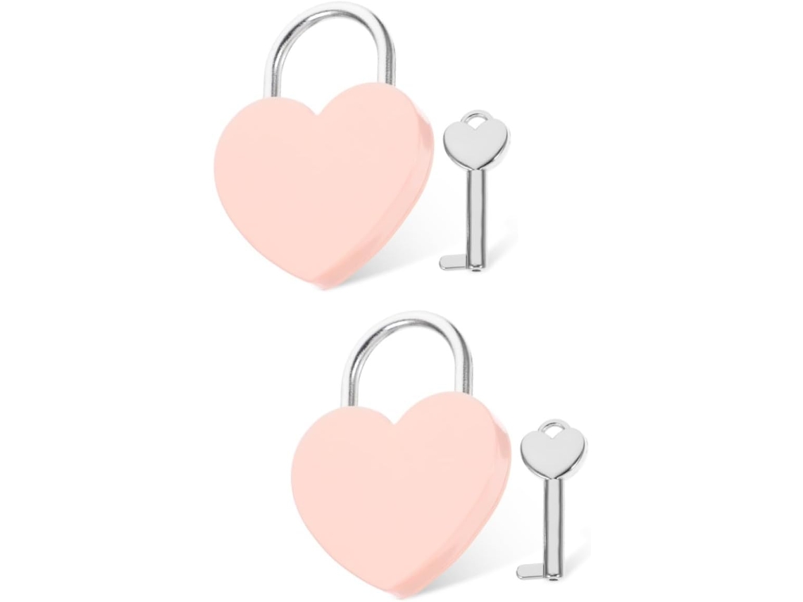 Candados Candado 2 Piezas Bloqueo Del Corazón Mochila Llave