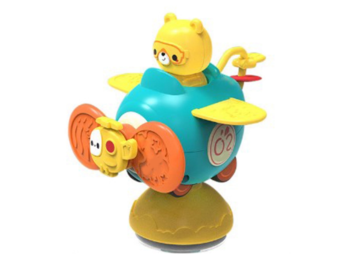 Ats-juguete De Rotación Con Ventosa Desmontable Carro Infantil Cartoony Juguete Sensorial Giratorio Para Baño Y Comida