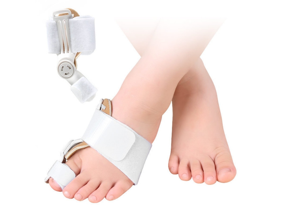 Órtesis infantil para hallux valgus, apta para uso diurno y nocturno, con separador de dedos superpuesto. Tienda PAPRIKA