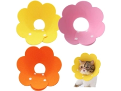 Cono protector suave para gatos, con collar de algodón ajustable, cierre adhesivo, azul oscuro, talla M | S/BRAND