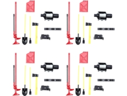 Juego De 4 Piezas Para Portaequipajes, Cabrestante, Pala Y Decoración De Tanque De Combustible Para Coches Rc.