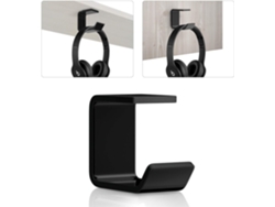 VYLARA Suporte Para Fones De Ouvido Sob A Mesa Em Alumínio Extrudado, Aparência Elegante E Durável Para Uma Mesa Limpa E Com Economia De Espaço