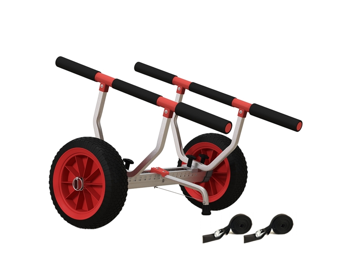 Carro De Aluminio Para Kayak Con Correas De Tensión De 100 Kg.