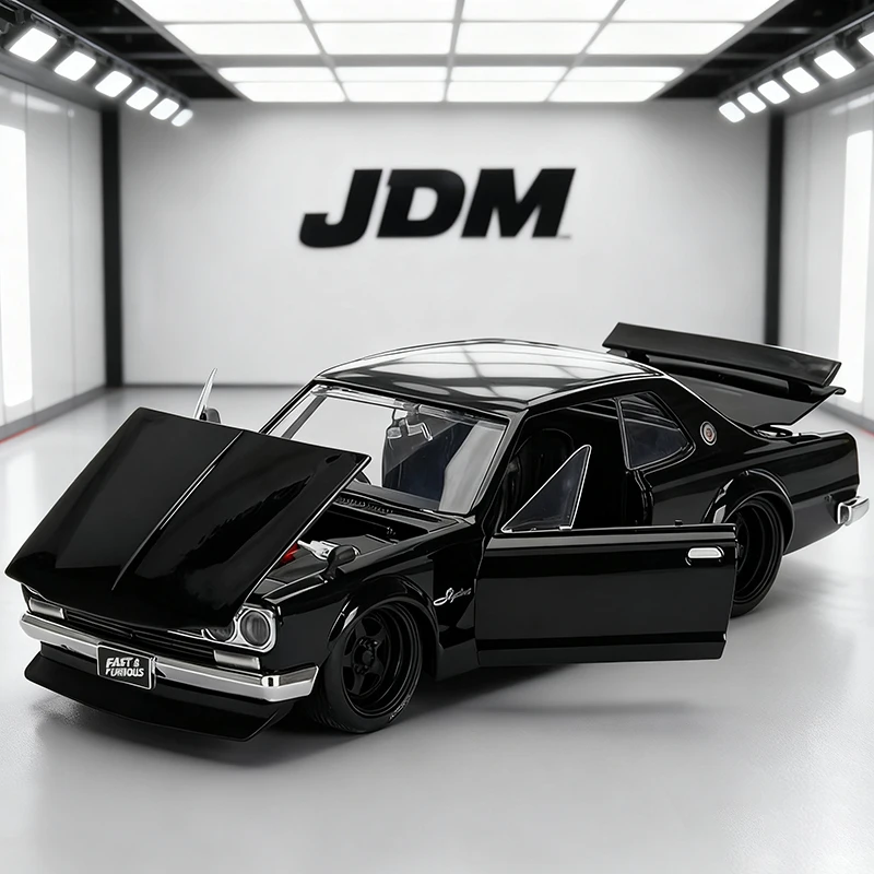 (negro) Modelo De Coche De Aleación A Escala 1:24 Y Modelo De Coche De Juguete.