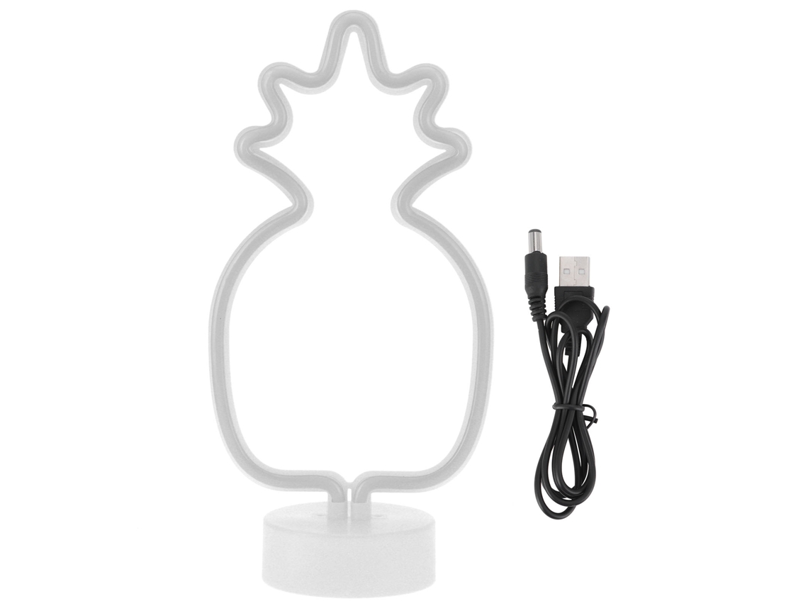 Lámpara De Neón Única Con Base De Mesa, Lámpara De Noche, Decoración Para El Hogar, Led, Funciona Con Usb/pilas.