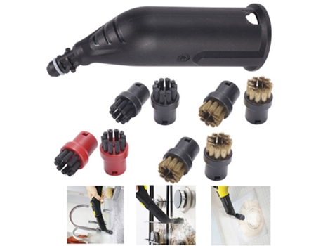 9 piezas para Karcher Sc1 Sc2 Sc3 Sc4 Sc5 Limpiador de vapor Turbo Jet boquillas de cepillo boquillas de vacío para limpieza del hogar