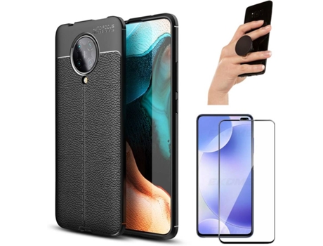 Carcasa, Protector y Popsocket Xiaomi Poco F2 Pro Rugged Leather Negro