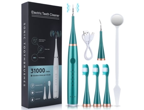 Cepillo de Dientes Eléctrico TRUMSEN X-6 Verde (31000 Rpm - 5 Modos - Recargable)