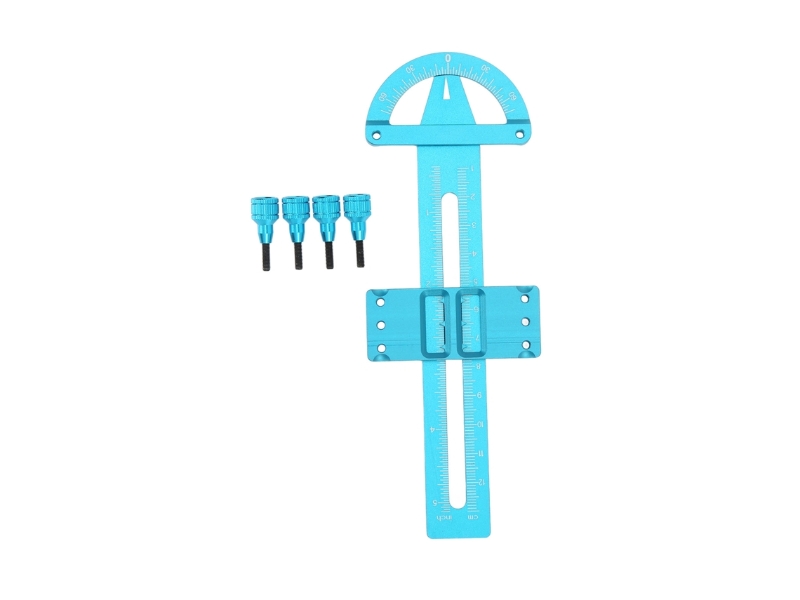 Herramienta De Medición De Amortiguadores Para Coches Rc De Aleación De Aluminio Ajustable Y Duradera, Para Coches Rc Azules.
