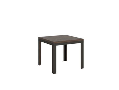 Mesa de Comedor ITAMOBY Linea Libra (90x90/180 - Paneles de Melamina - Nogal)