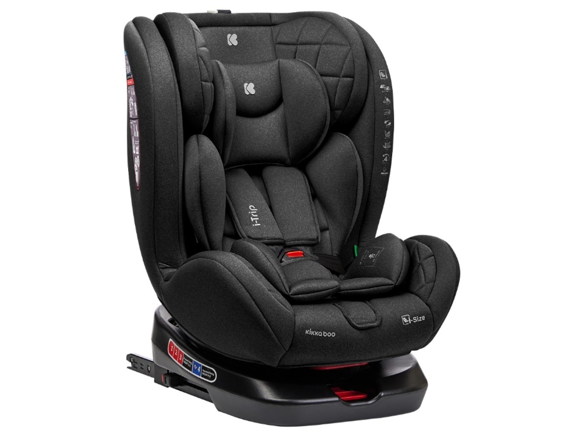 Silla de coche KIKKABOO 40-150 cm i-Trip i-SIZE Negro