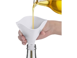 Embudo Plegable De Silicona Para Cocina, Silicona De Grado Alimenticio, Rosa Y Blanco, 1 Unidad.