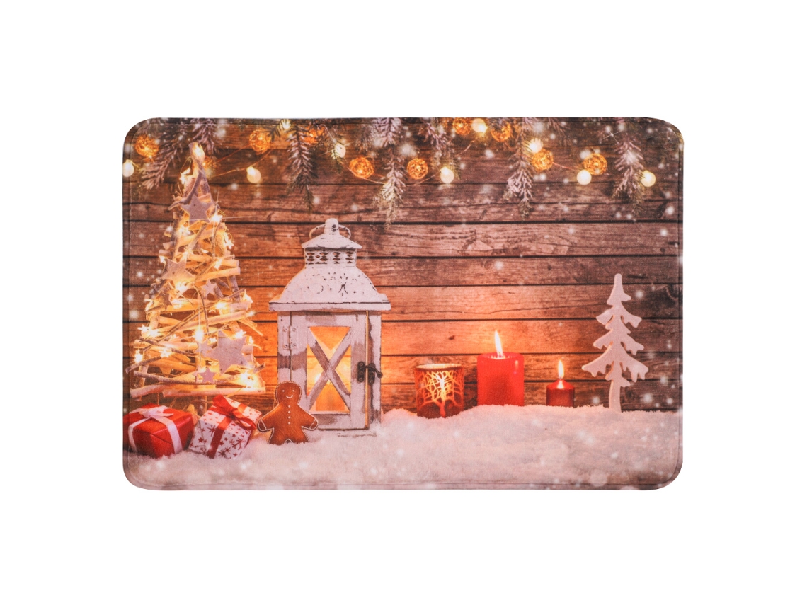 Felpudo Navideño Antideslizante Decorativo Para Entrada, Cocina Y Baño, 40x60cm