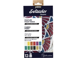 Set de 12 Vernices Setacolor para telas claras y oscuras - 12 x 20 ml