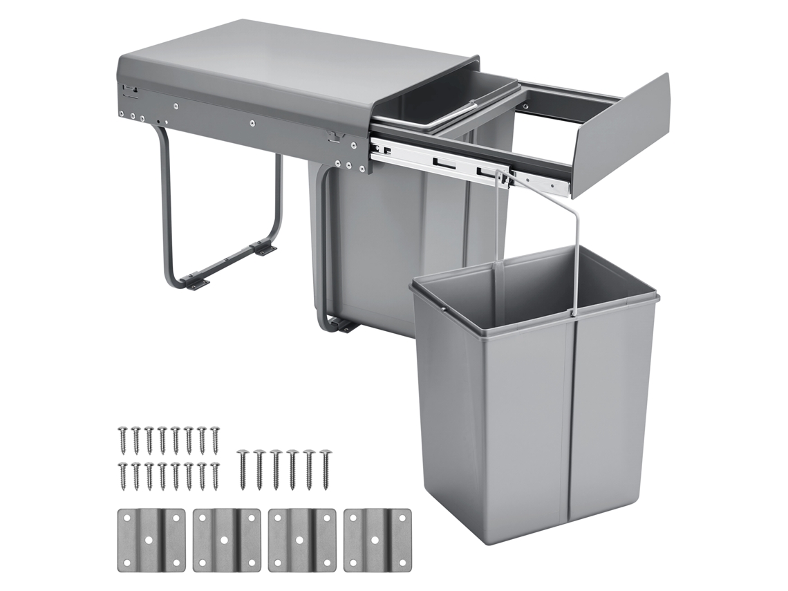 Succebuy 20 LX 2 - Cubo de basura doble extensible (492 x 340 x 430 mm), color gris