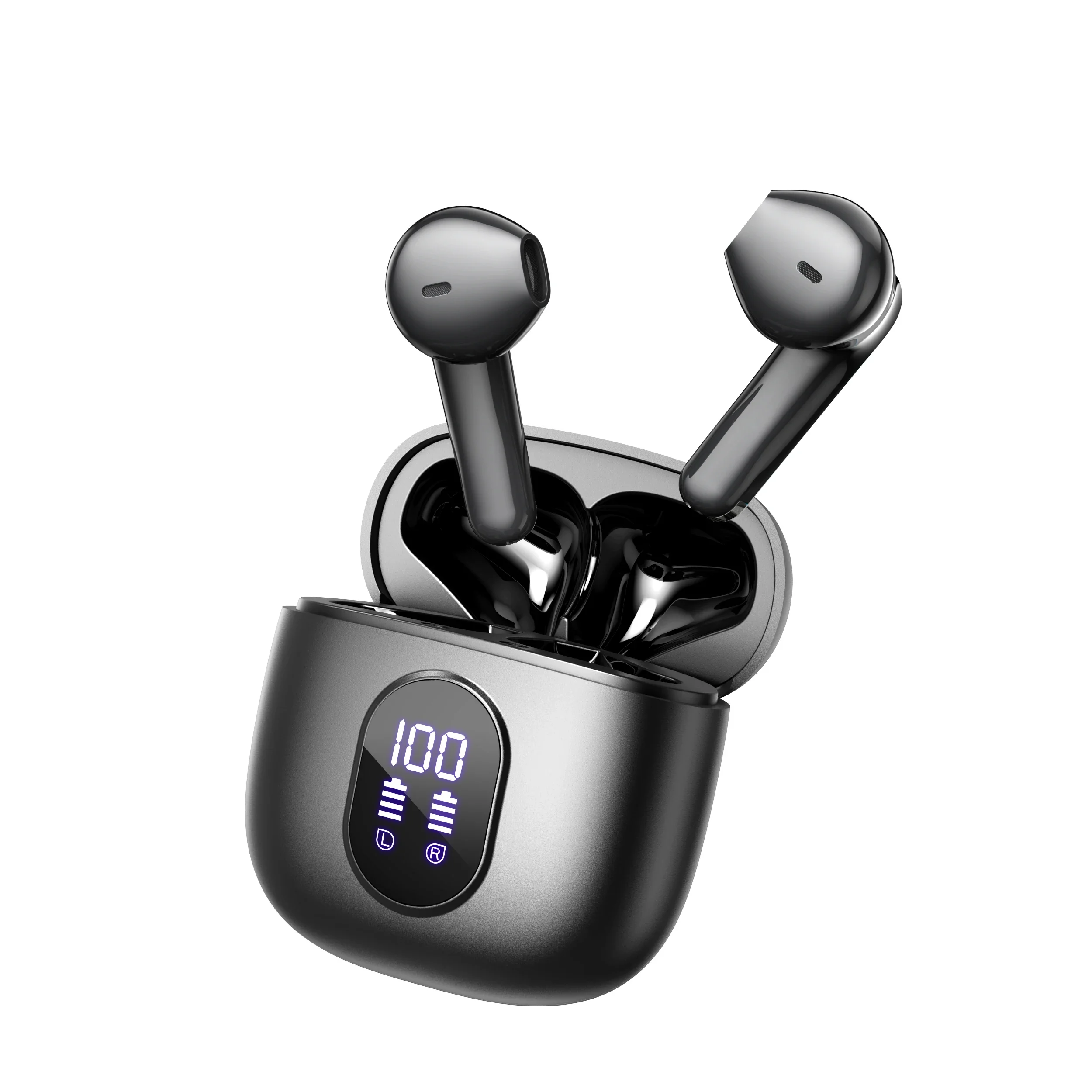 Auriculares Bluetooth 5.3 Con Pantalla Digital Estéreo Real Y Micrófono.