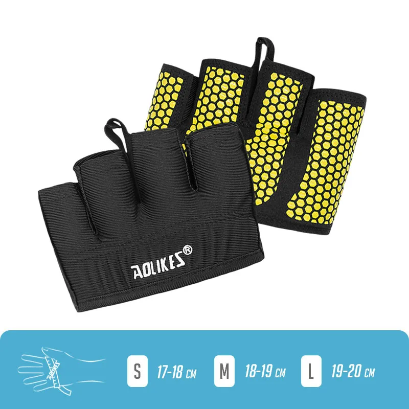 Guantes De Fitness Sin Dedos (amarillos, Talla L), Unisex, Adecuados Para Levantamiento De Pesas Y Culturismo.