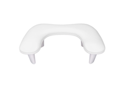 Reposabrazos KKML para manicuristas con patas desmontables en forma de U, suave piel sintética antideslizante, color blanco.