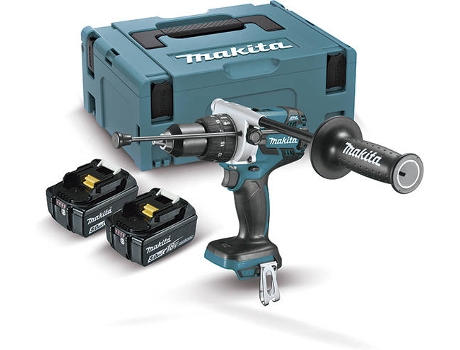 Taladro Impacto Makita 18 v 5.0 ah en makpac que incluye 2 baterías y cargador dhp481rtj 115