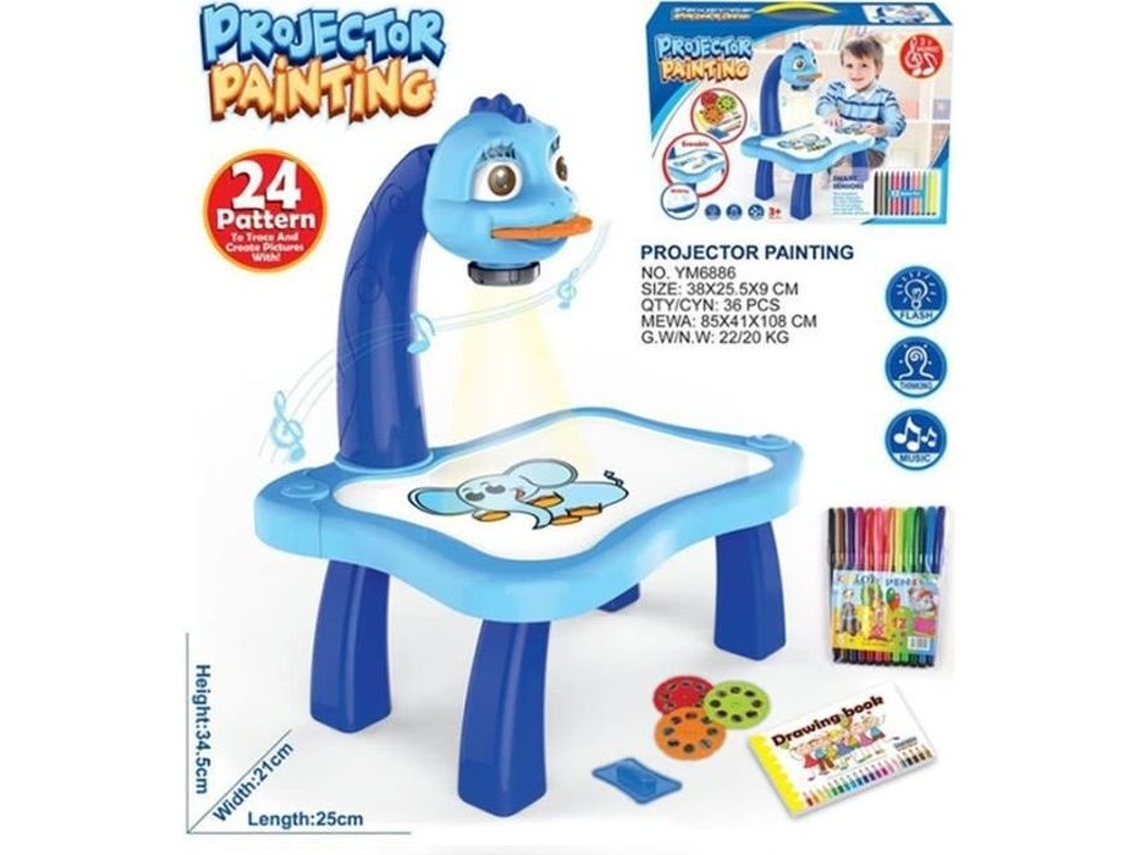 Blue01 Kit de pintura LED tablero de proyector de arte dibujo pintura juguetes niños arte y tablero de proyección de oficina MY S/BRAND